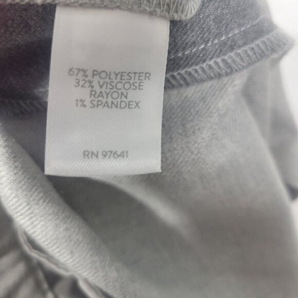 J.Jill Women's Two Toned Striped Grey Elastic Waistband Pull On Pants Size 18P - Picture 12 of 12